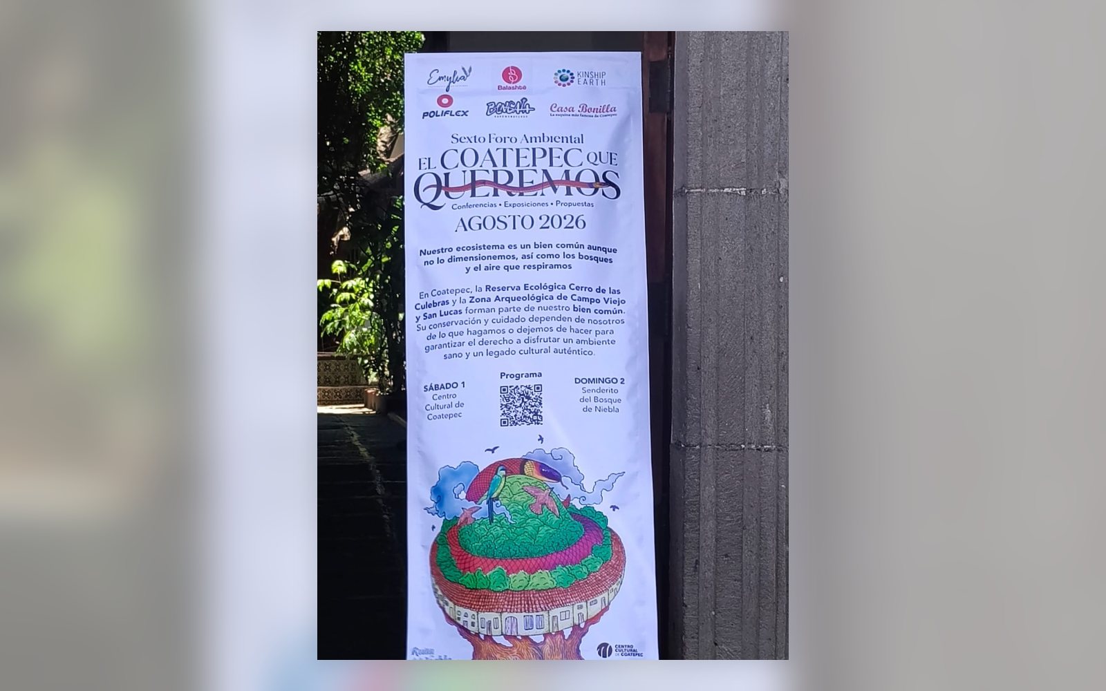 La convocatoria del Sexto Foro, en el patio del Centro Cultural.