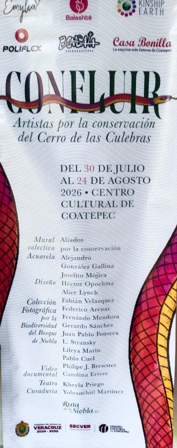 Cartel · Confluir: artistas por la conservación del Cerro de las Culebras